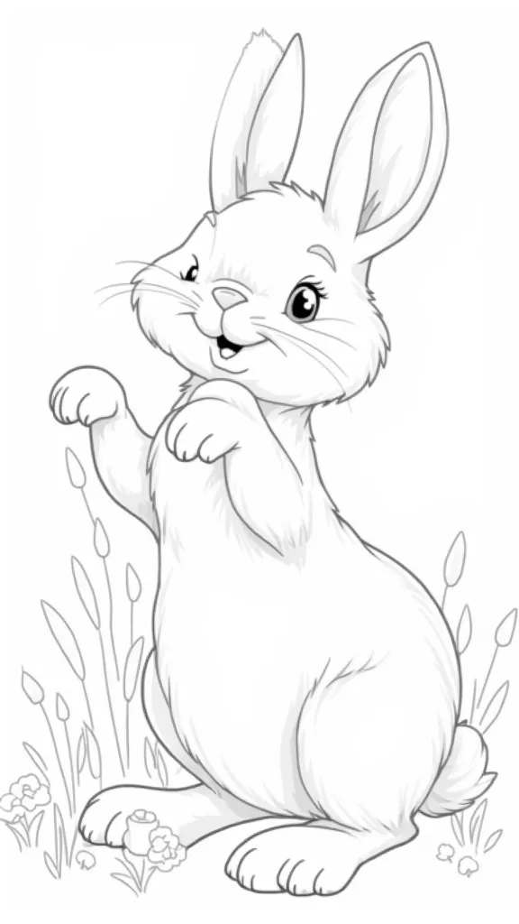 real bunny coloring pages